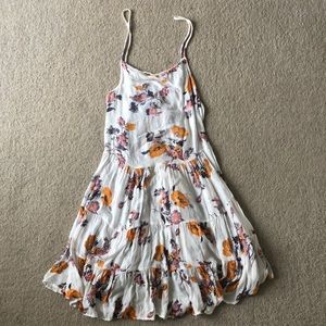 Free People Intimates Beige Floral Dress/Cover Up
